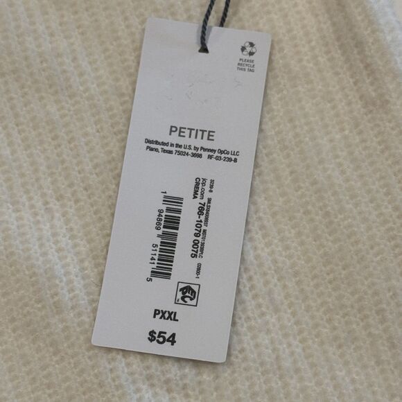 NWT Liz Claiborne Womens Crew Neck Cream Long Sleeve Floral Sweater PXXL - Picture 11 of 13